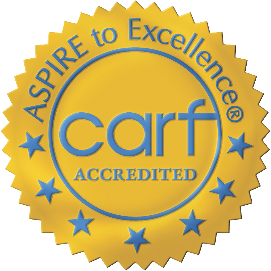 Aspire to Excellence CARF Logo Certified Seal